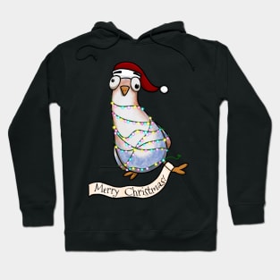 Christmas Pigeon Delivering His Holiday Message Hoodie